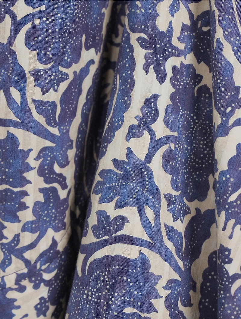 Sabina Ruffled Midi Skirt Floral Print