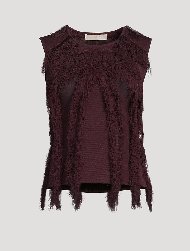 Bonnie Fringe Knit T-Shirt