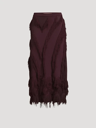 Astrid Fringe Knit Maxi Skirt