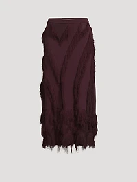 Astrid Fringe Knit Maxi Skirt