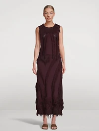 Astrid Fringe Knit Maxi Skirt