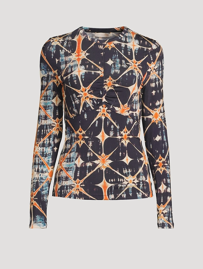 Neri Long-Sleeve T-Shirt Shibori Print