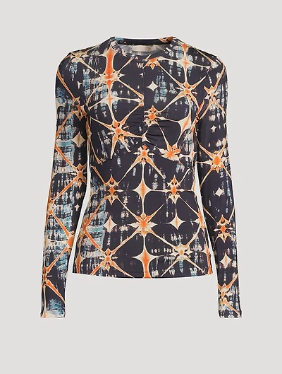 Neri Long-Sleeve T-Shirt Shibori Print