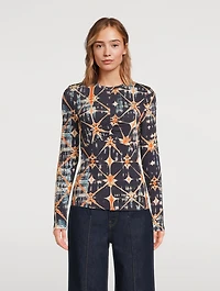 Neri Long-Sleeve T-Shirt Shibori Print