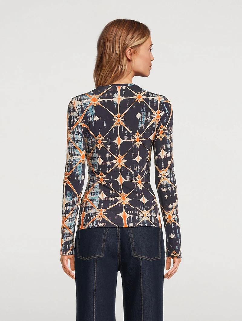 Neri Long-Sleeve T-Shirt Shibori Print