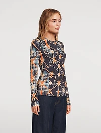 Neri Long-Sleeve T-Shirt Shibori Print
