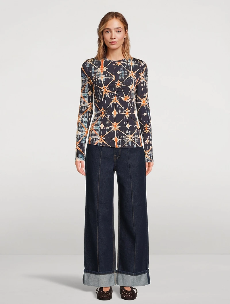 Neri Long-Sleeve T-Shirt Shibori Print