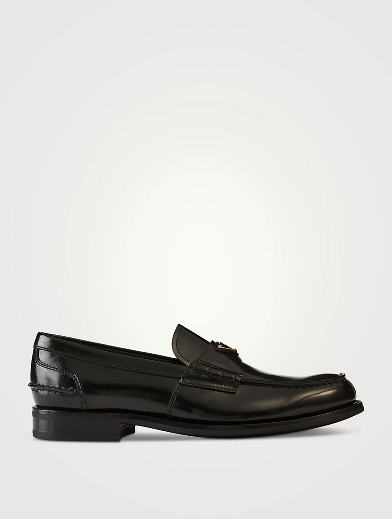 Brushed Leather Loafers