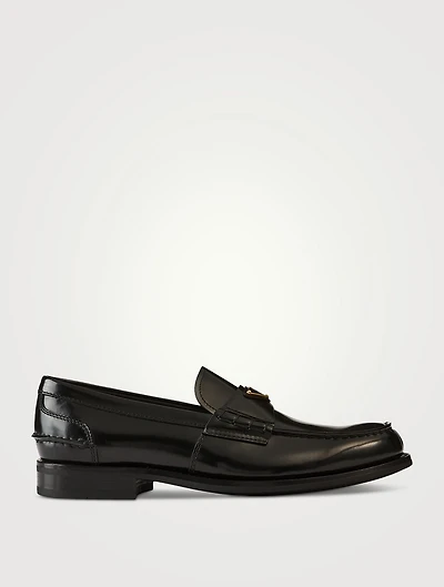 Brushed Leather Loafers