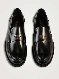 Brushed Leather Loafers