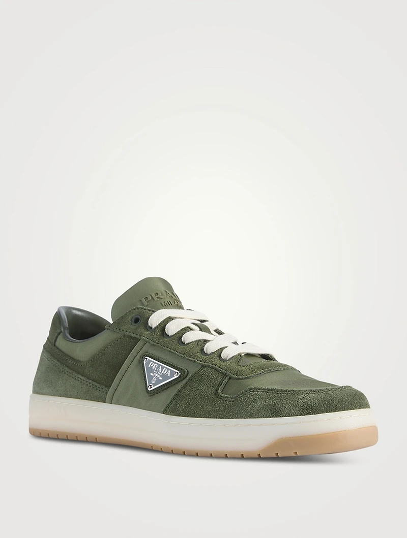 Downtown Re-Nylon And Suede Sneakers