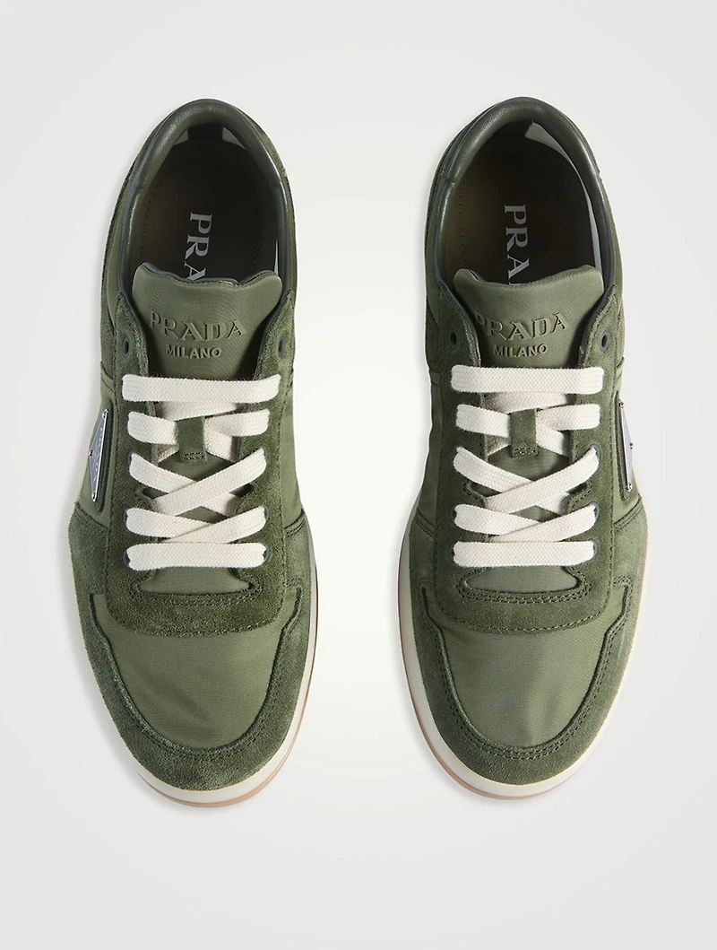 Downtown Re-Nylon And Suede Sneakers