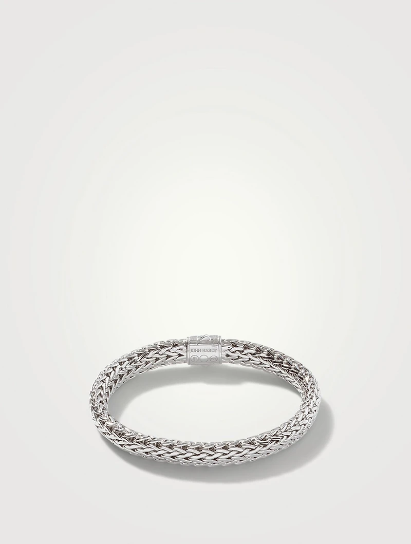 Icon 7.5mm Classic Chain Bracelet With Pavé Black Sapphire
