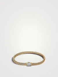 XS Icon 18K Gold Bracelet With Pavé Diamonds