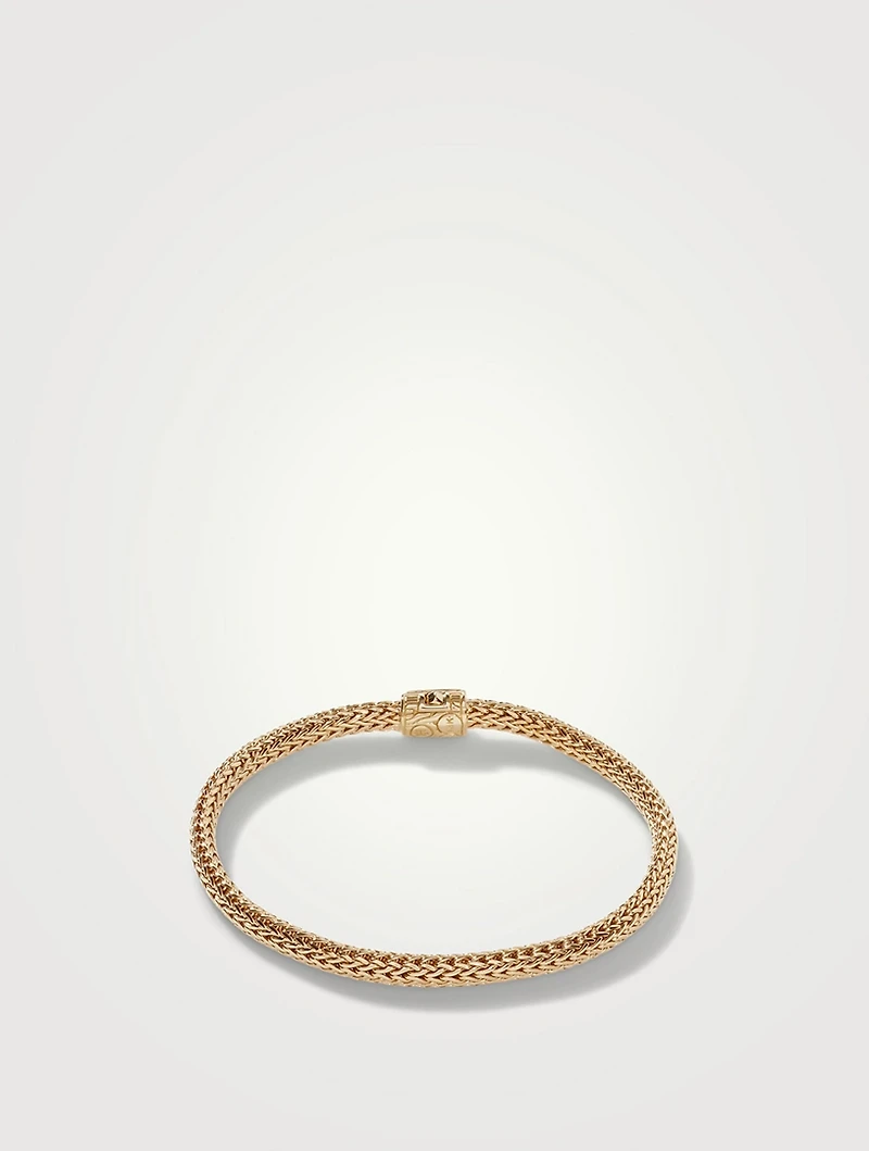 XS Icon 18K Gold Bracelet With Pavé Diamonds