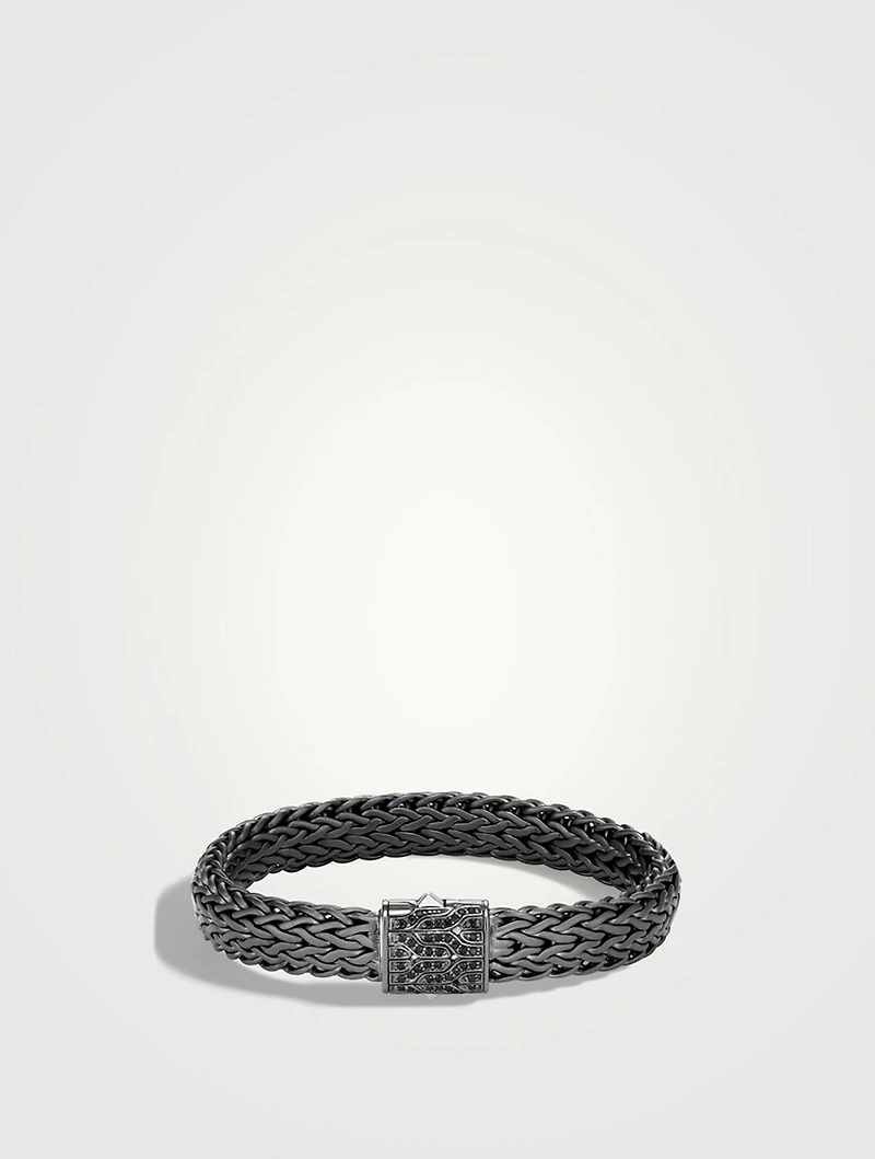Icon Dark Sterling Silver Pavé Bracelet