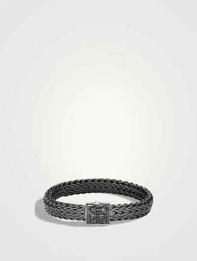 Icon Dark Sterling Silver Pavé Bracelet