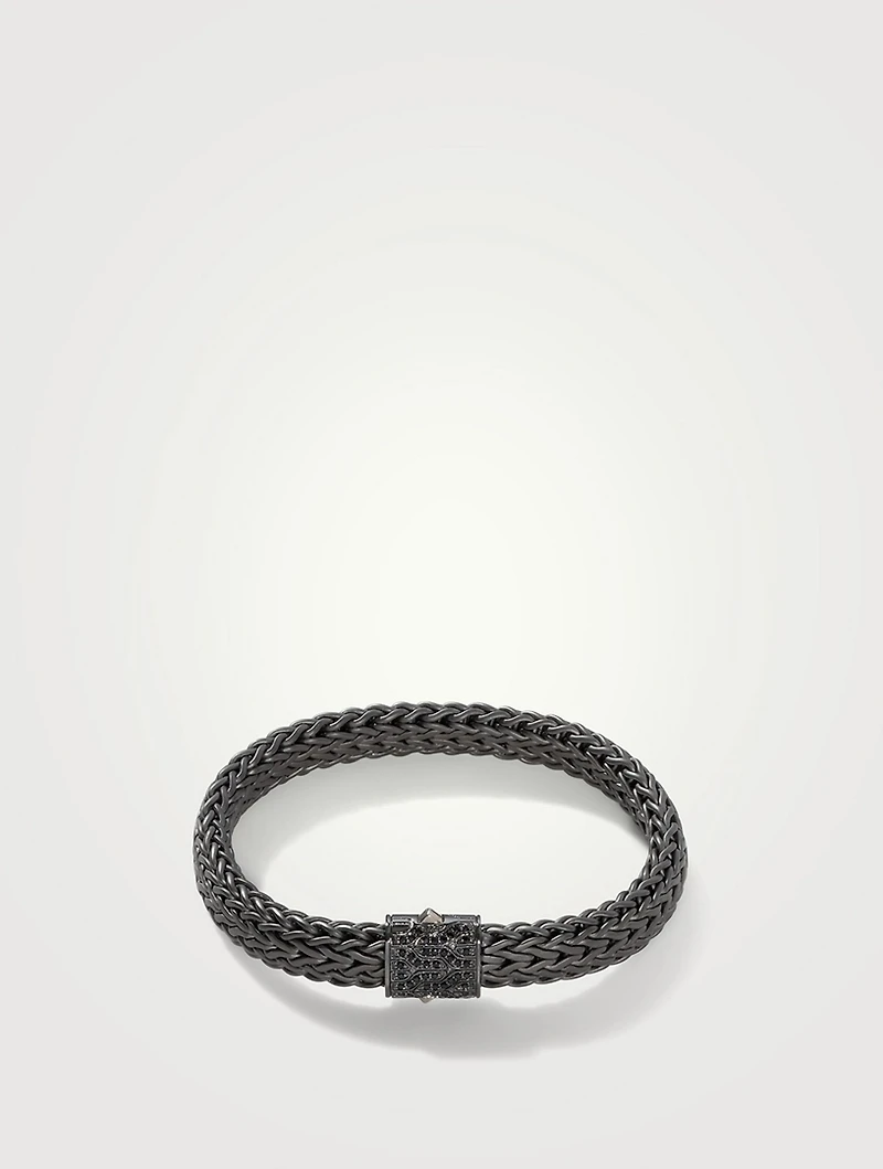 Icon Dark Sterling Silver Pavé Bracelet