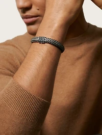 Icon Dark Sterling Silver Pavé Bracelet