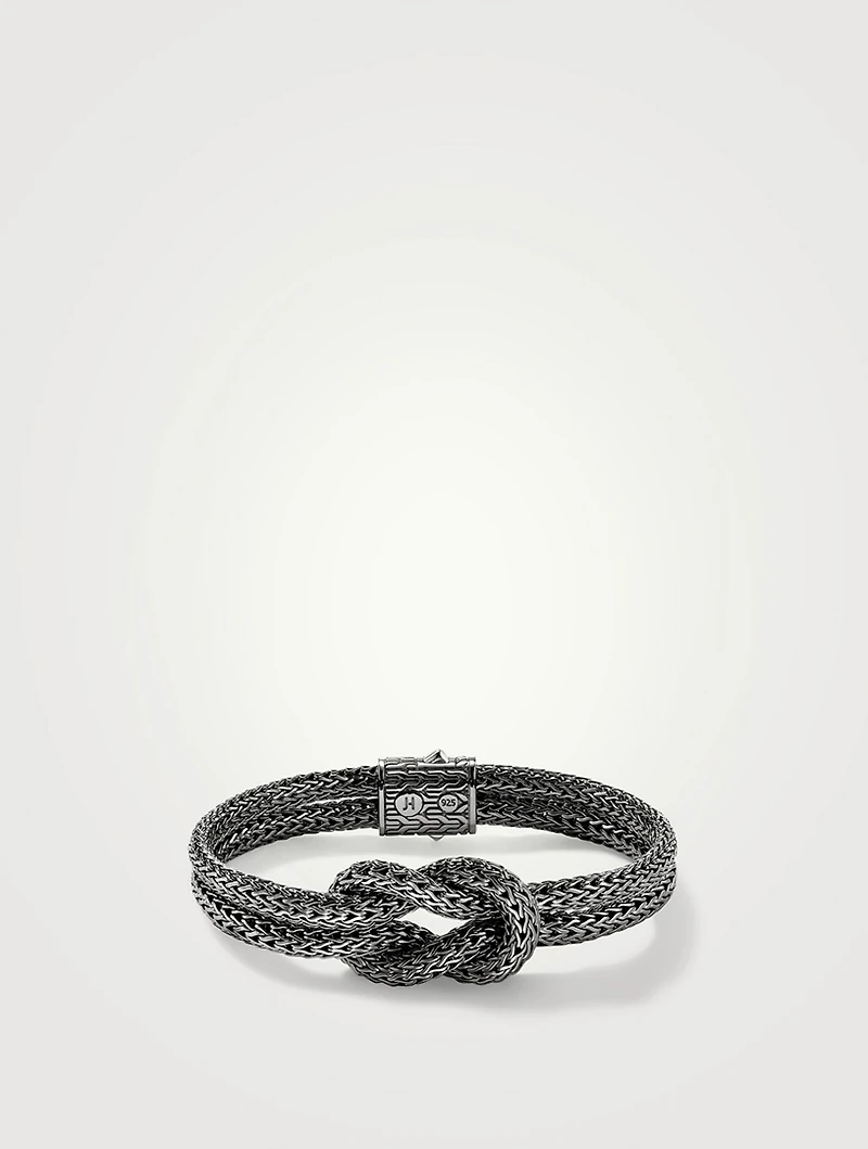 Love Knot Dark Sterling Silver Bracelet