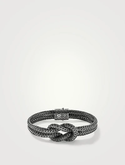 Love Knot Dark Sterling Silver Bracelet