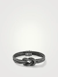 Love Knot Dark Sterling Silver Bracelet