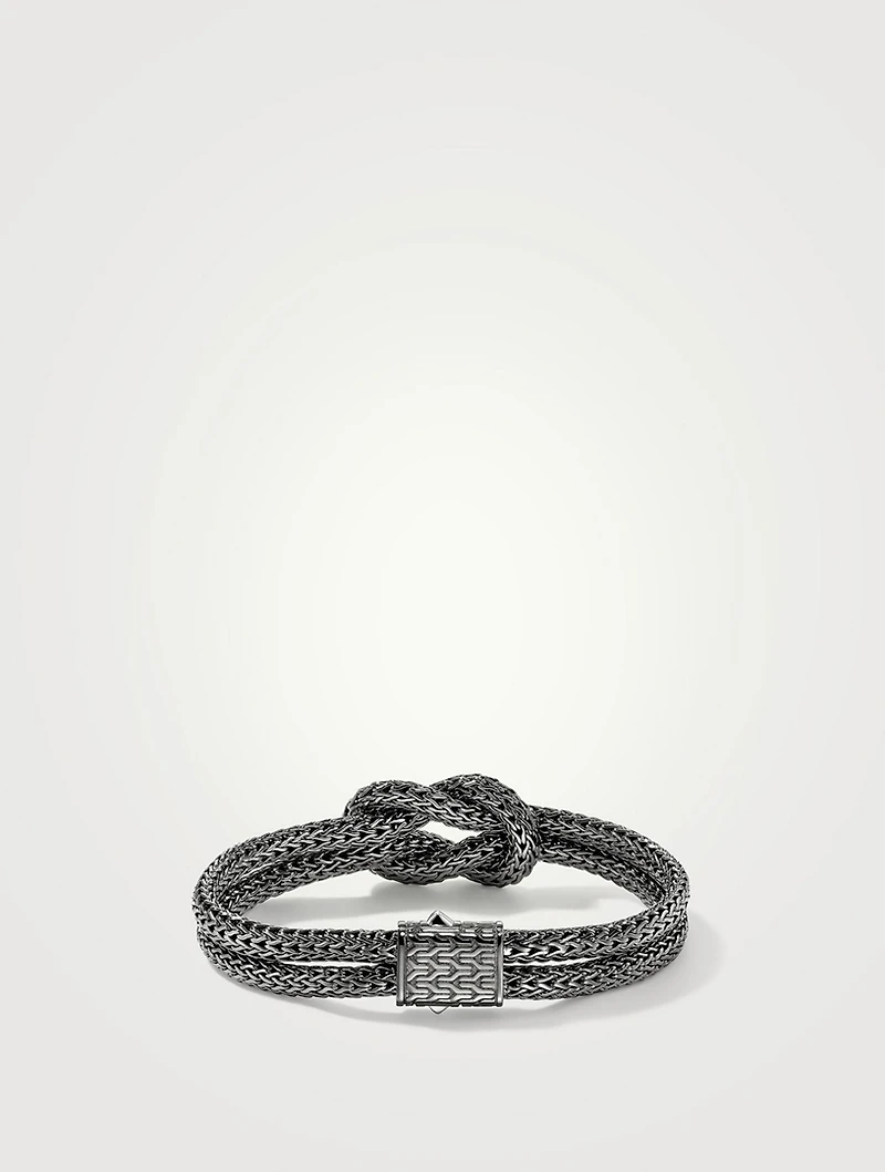 Love Knot Dark Sterling Silver Bracelet