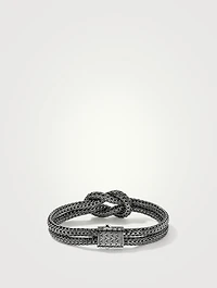 Love Knot Dark Sterling Silver Bracelet