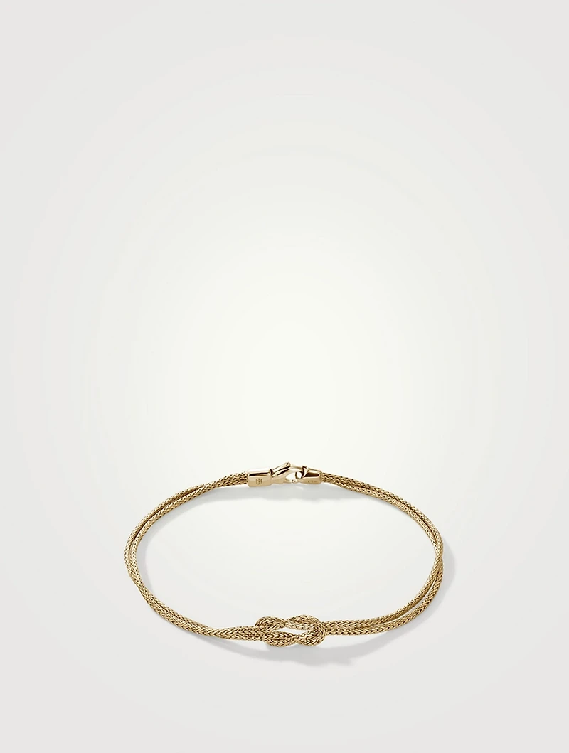 Love Knot 14K Gold 3.6mm Chain Bracelet