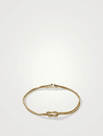 Love Knot 14K Gold 3.6mm Chain Bracelet