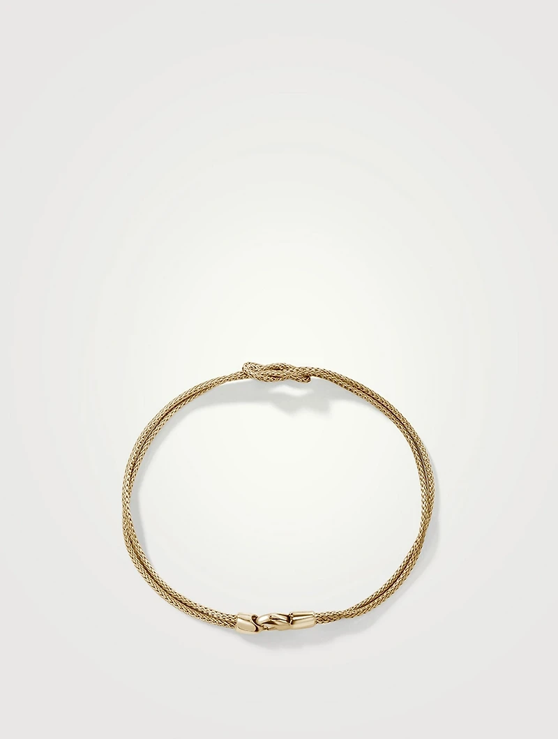 Love Knot 14K Gold 3.6mm Chain Bracelet