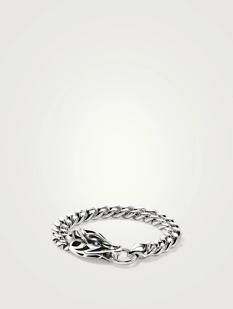 Naga Sterling Sterling Silver Bracelet With Blue Sapphire