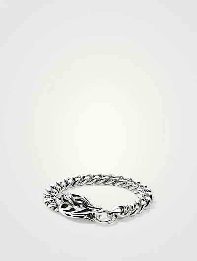 Naga Sterling Sterling Silver Bracelet With Blue Sapphire