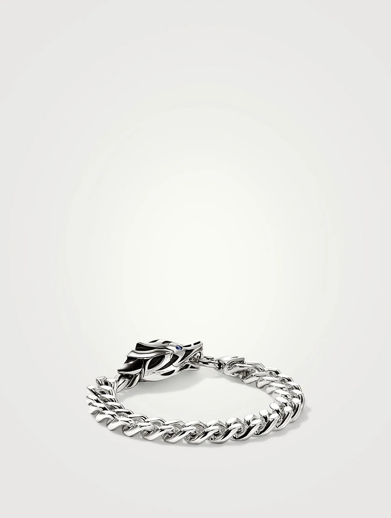 Naga Sterling Sterling Silver Bracelet With Blue Sapphire