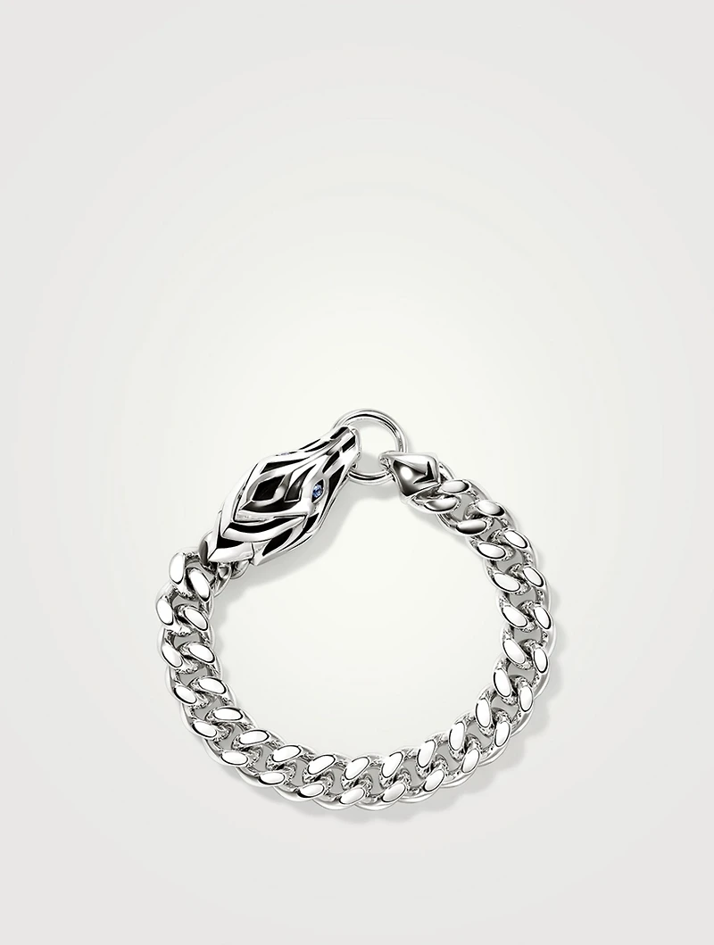 Naga Sterling Sterling Silver Bracelet With Blue Sapphire