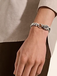 Naga Sterling Sterling Silver Bracelet With Blue Sapphire