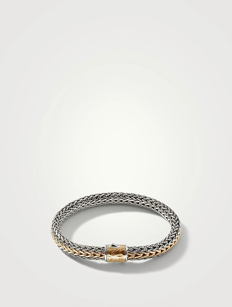Icon Gold And Sterling Silver Reversible Bracelet