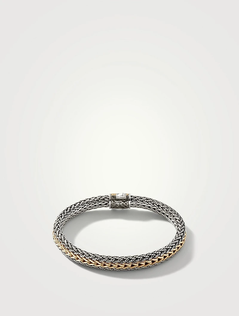 Icon Gold And Sterling Silver Reversible Bracelet