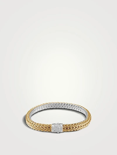 Icon 6.5mm Reversible Bracelet With Pavé Diamonds
