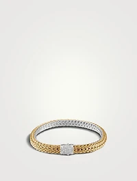 Icon 6.5mm Reversible Bracelet With Pavé Diamonds