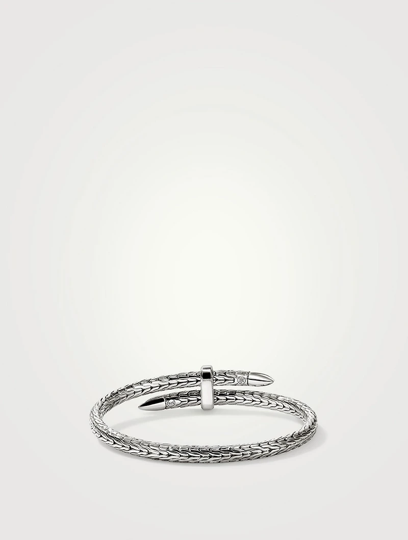 Spear Blue 5.5mm Cuff Bracelet With Blue Sapphire