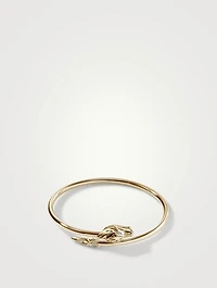 Slim Naga Cuff Bracelet With Pavé Diamonds