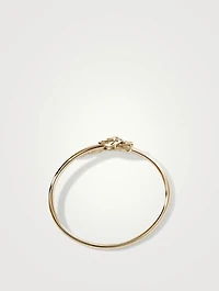 Slim Naga Cuff Bracelet With Pavé Diamonds