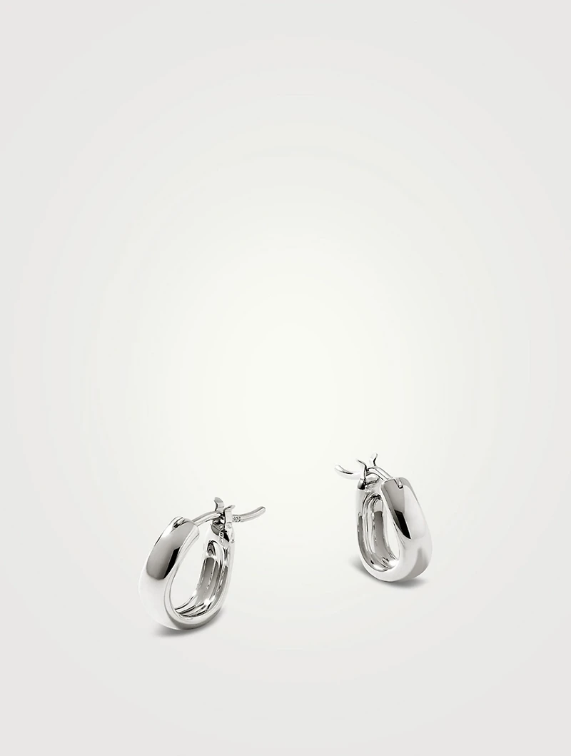 Surf Sterling Silver Hoop Earrings