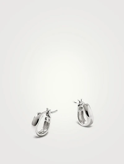 Surf Sterling Silver Hoop Earrings