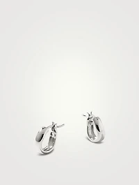 Surf Sterling Silver Hoop Earrings