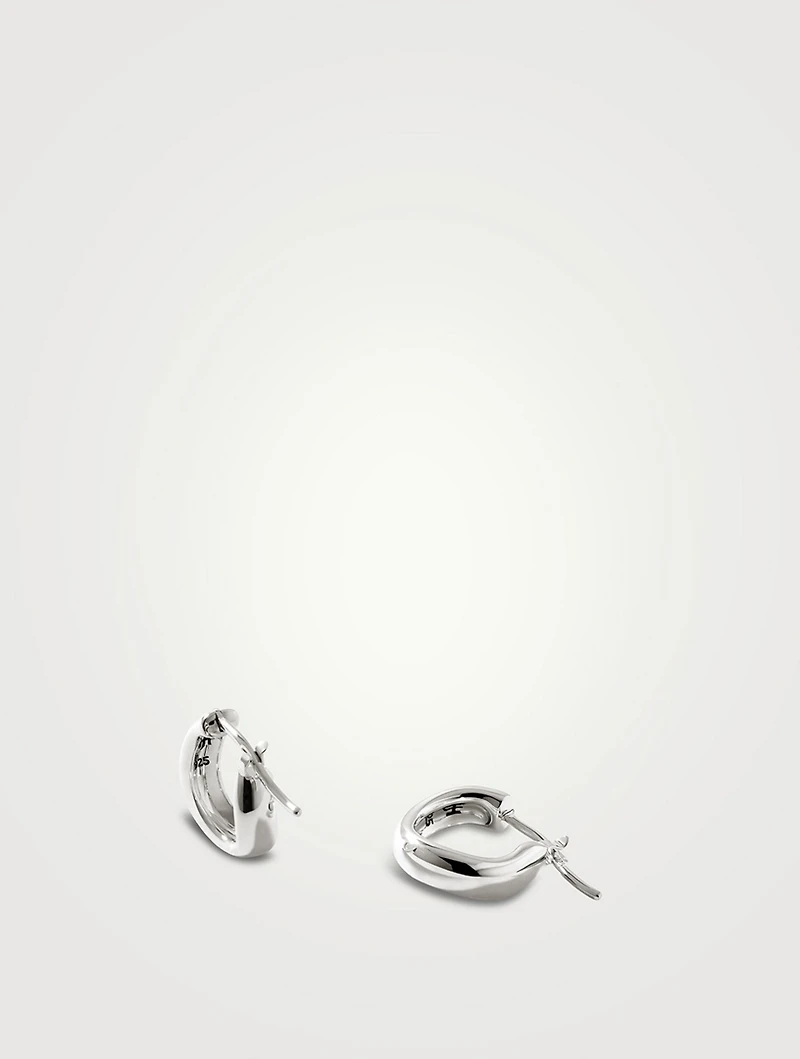 Surf Sterling Silver Hoop Earrings