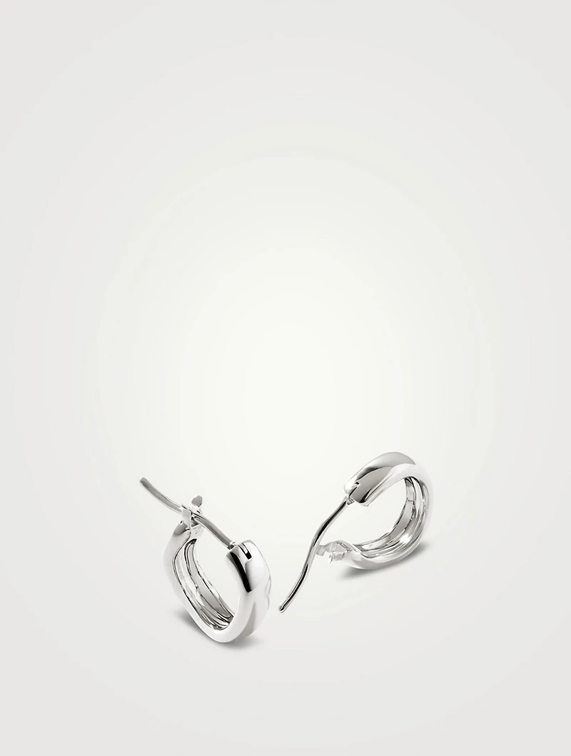 Surf Sterling Silver Hoop Earrings