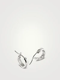 Surf Sterling Silver Hoop Earrings