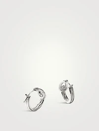 Medium Surf Sterling Silver Hoop Earrings